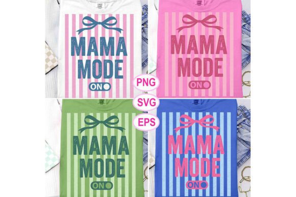 Reviewing Striped Mama Mode PNG SVG Graphics for T-Shirt Designs