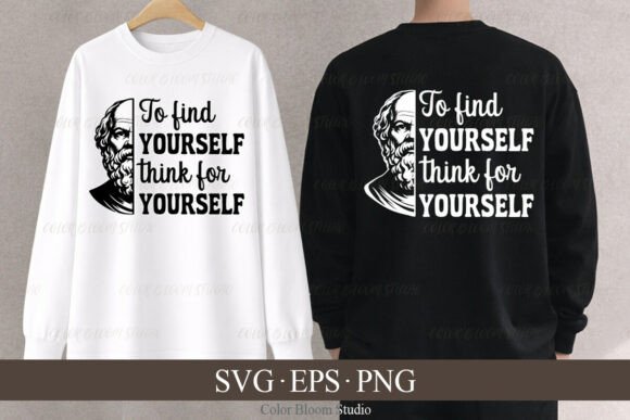 Socrates Quote TShirt Design SVG EPS PNG Graphics & Illustrations